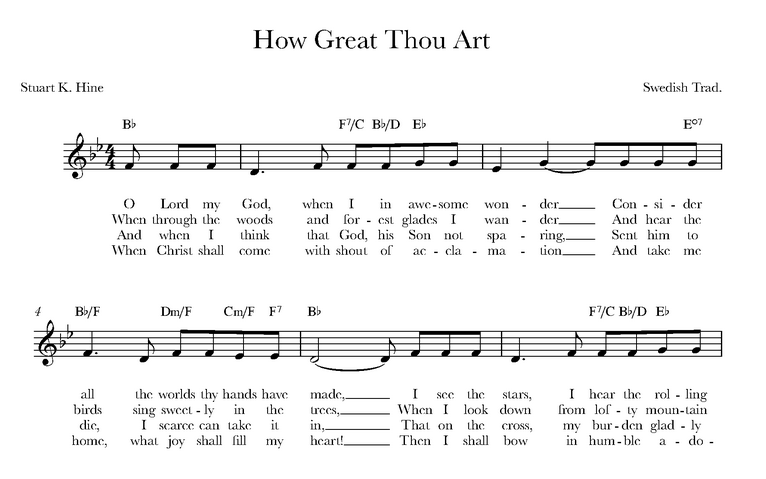 دانلود نت کیبورد (ارگ) - How Great Thou Art 
